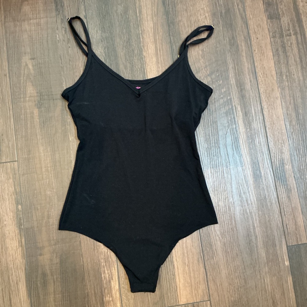 Commando Butter Lifted Cami Bodysuit Black Adjustable Straps XS New BDS113